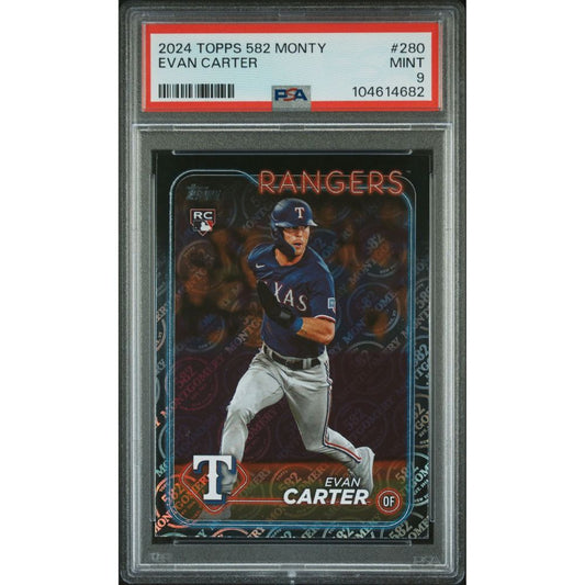 2024 TOPPS 582 MONTGOMERY SET 280 EVAN CARTER PSA 9