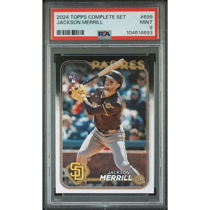 2024 TOPPS COMPLETE SET 699 JACKSON MERRILL PSA 9
