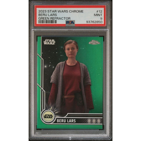 2023 Star Wars Chrome Beer Lars #75/99 Green Refractor PSA 9