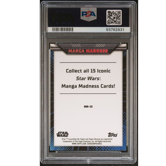 2023 TOPPS CHROME STAR WARS MANGA MADNESS MM15 LUKE SKYWALKER. PSA 9