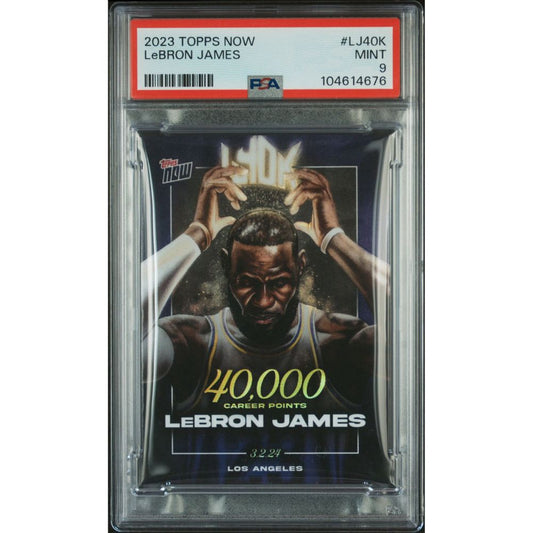 2023 TOPPS NOW LJ40K LeBRON JAMES PSA 9