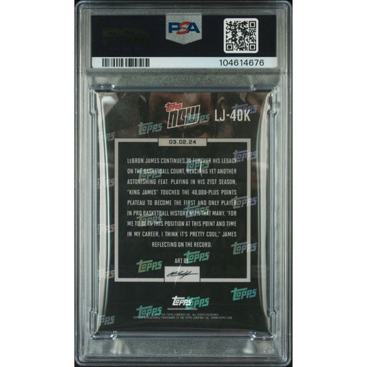 2023 TOPPS NOW LJ40K LeBRON JAMES PSA 9