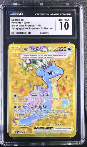 2024 Pokémon English Lapras ex 164 Scarlet & Violet Black Star Promo CGC Gem Mint 10